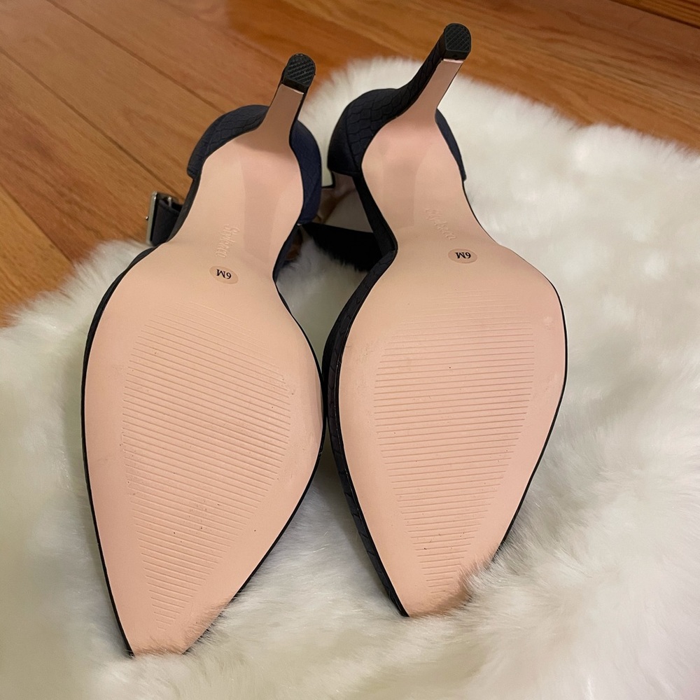 New royal blue pointed-toe ankle-strap pumps w/box - Picture 7 of 11